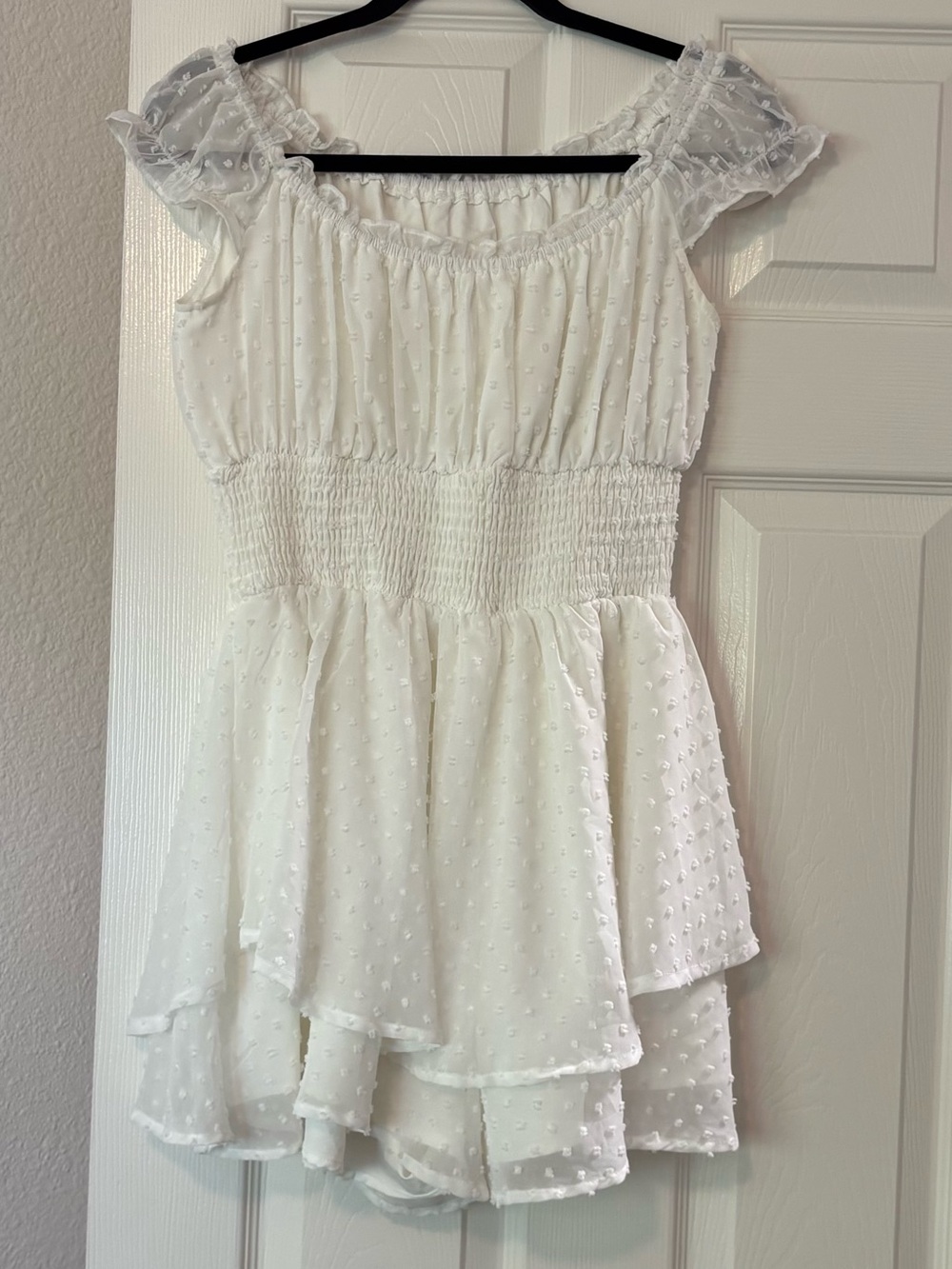 Women’s White Off Shoulder Romper